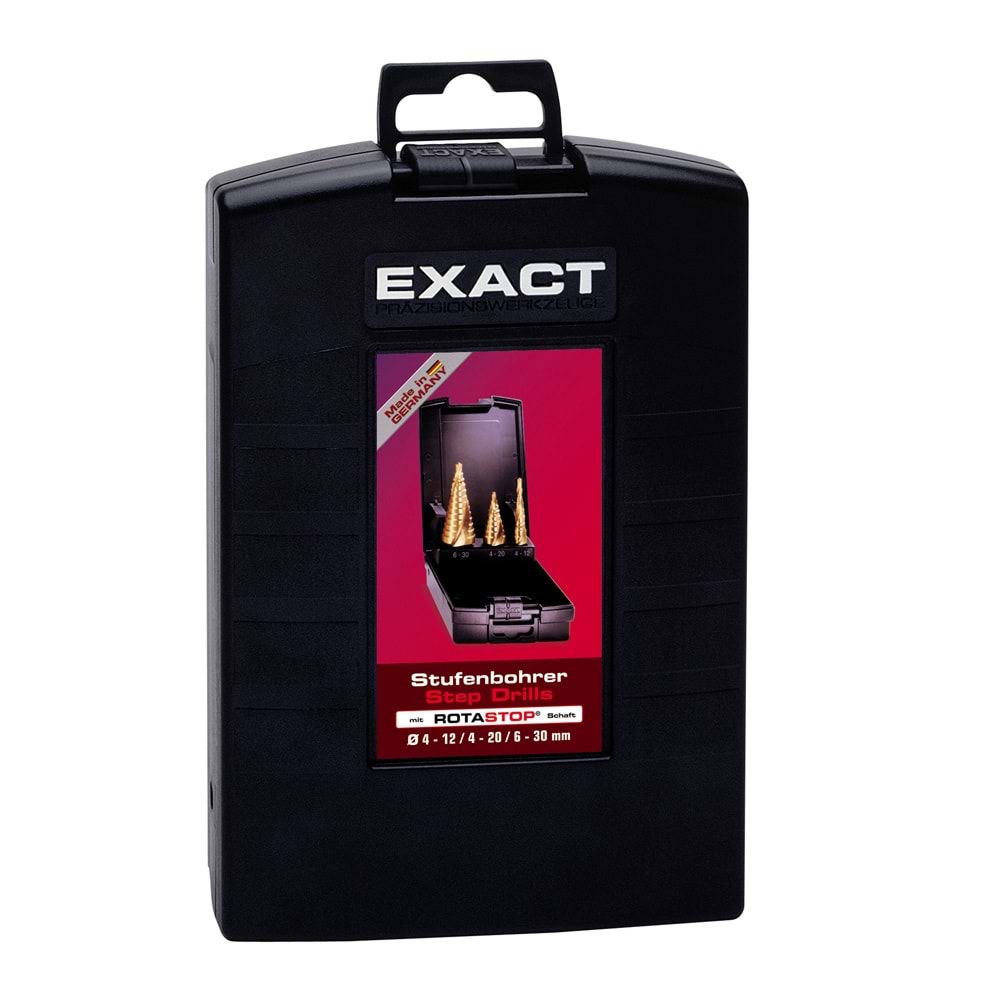 Kademeli Matkap Ucu Seti EXACT TİN ROTASTOP+SPİRALE 4-12/4-20/6-30 MM ( SET )