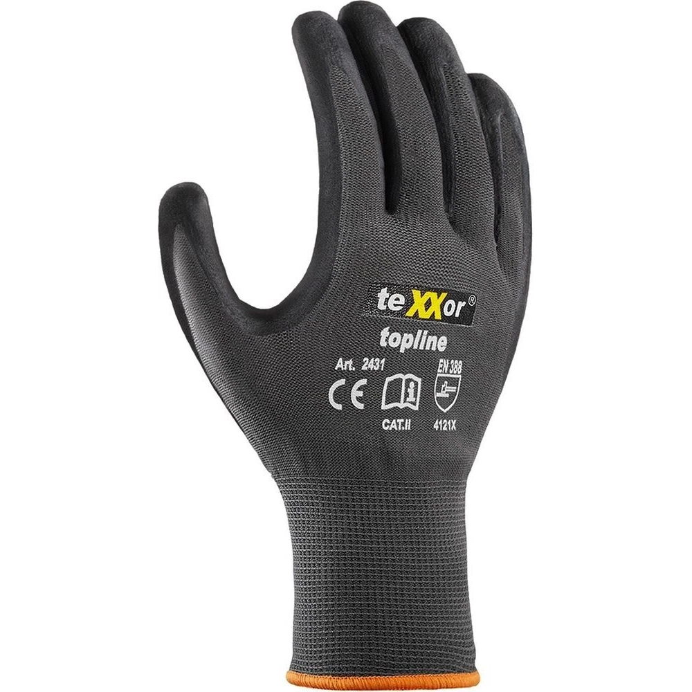 teXXor Topline Nitril Naylon Eldiven (SİYAH) - . - 11-XXL
