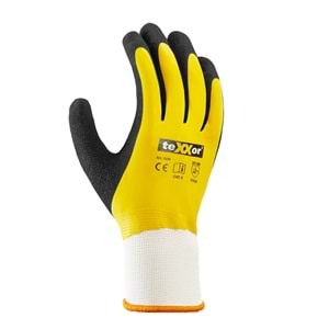 teXXor Polyester Lateks Eldiven (SARI) - . - 7-S