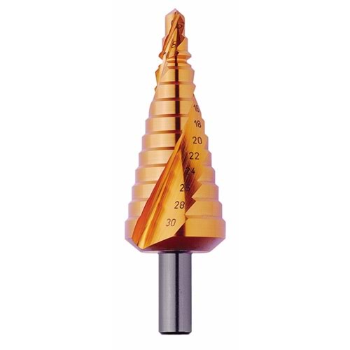 Kademeli Matkap Ucu EXACT HSS TİN ROTASTOP+SPİRALE 6-30 MM ( ADET )