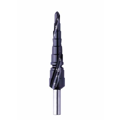 Kademeli Matkap Ucu EXACT HSS TİAIN ROTASTOP+Spiral Ø 4-12 mm ( ADET )