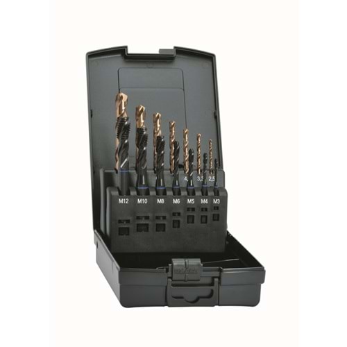 Mavi Helis Makine Kılavuzu Set HM7S EXACT VA HSS-E 35° M3-M12(SET)