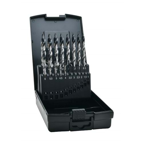Matkap Ucu Set EXACT DIN 338 HSS-G TİAN 19 Adet StepTip Ø 1,0 - 10,0 mm (SET)